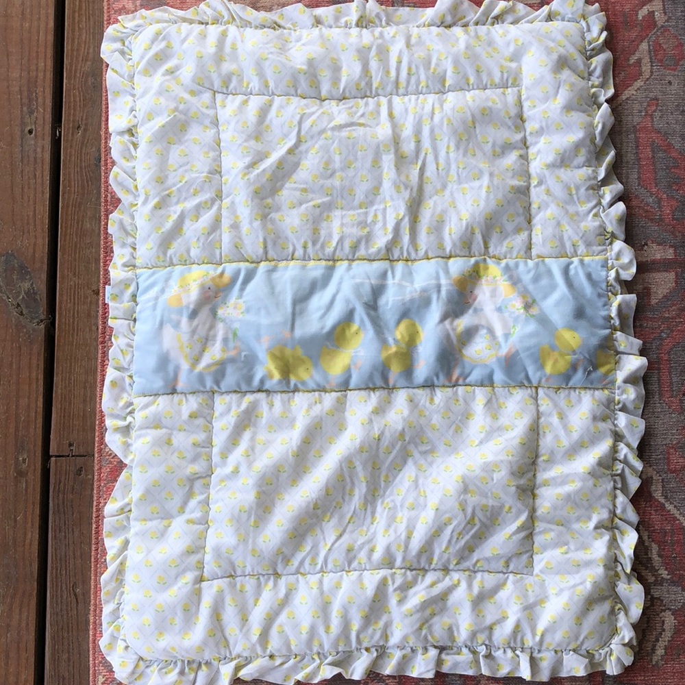 Glenna Jean - Duck and Babies- Yellow and Blue Baby Quilt